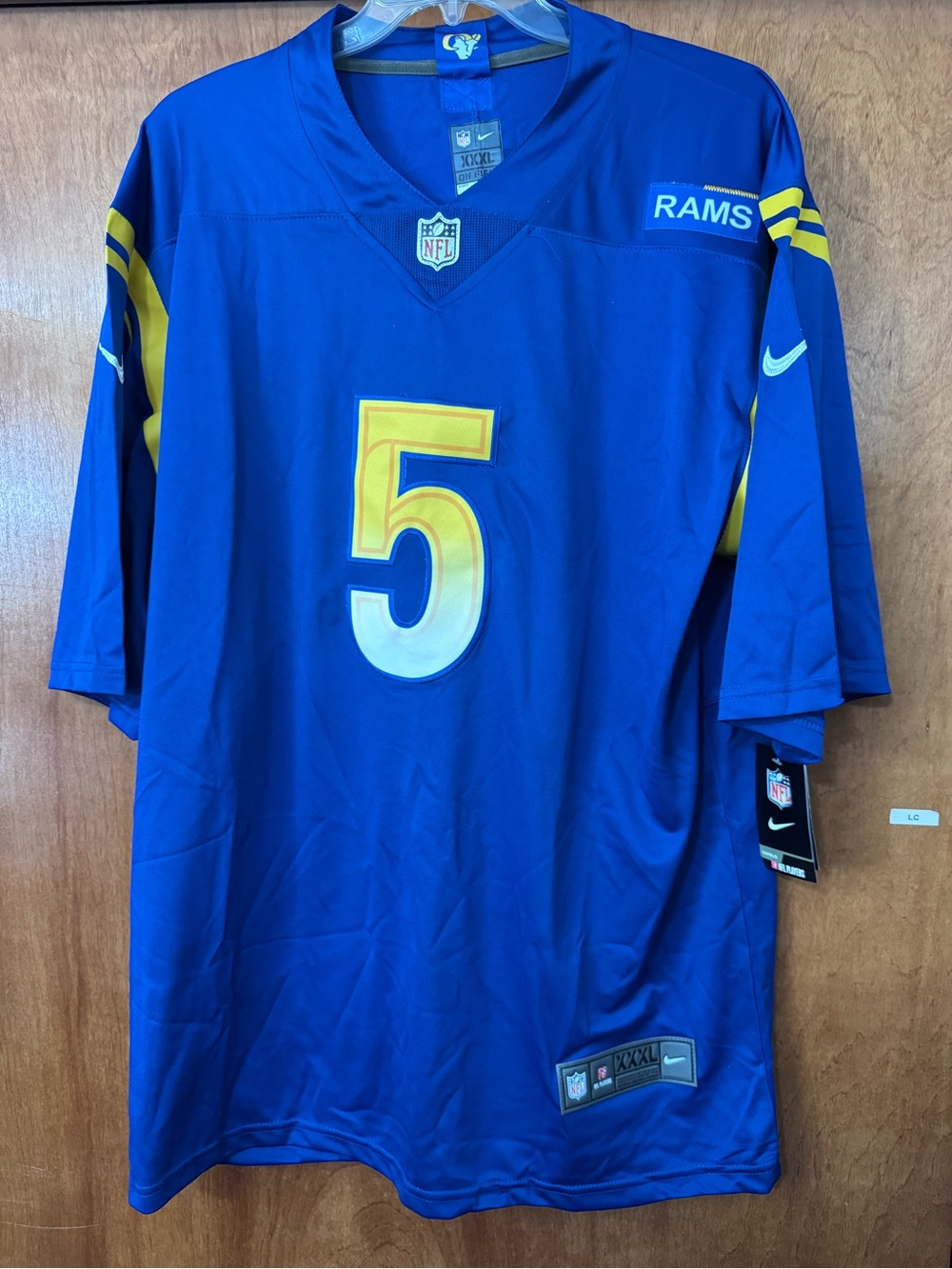 Nike Los Angeles Rams Jalen Ramsey #5 On-Field NFL Jersey Blue/Yellow 3XL